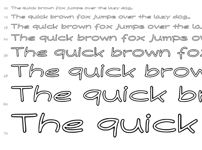 Paper Plane font waterfall